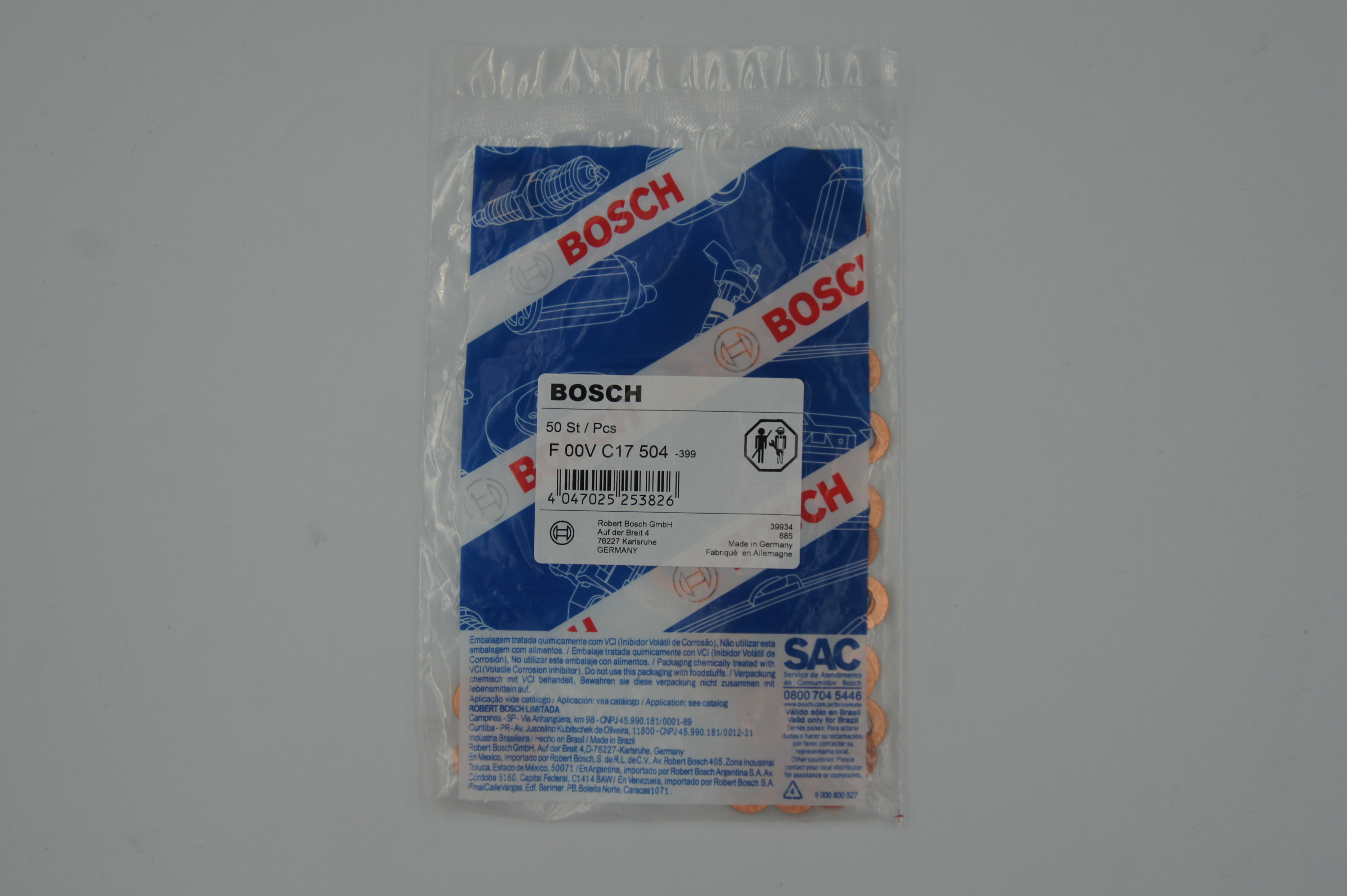 F00VC17504 Шайба медная для форсунки Bosch